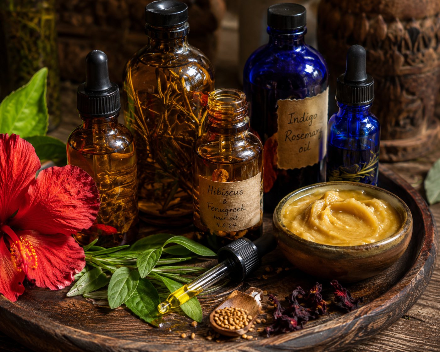 A Vincentian master decanting fresh-pressed golden botanical oil through a brass funnel into a hand-blown jar at a small hardwood screw-press.
