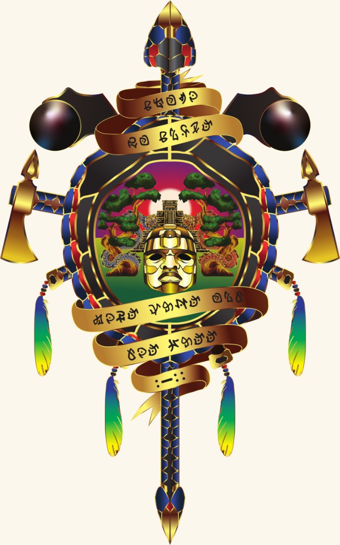 The Coat of Arms of KWAJI:YÄ KNÖGÉ, borne on constitutional instruments and Council decrees