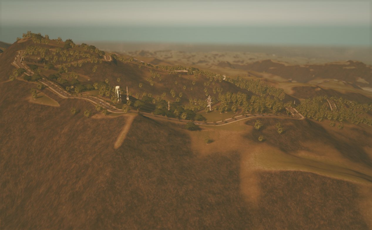 The forest sanctuary ridge above the sea